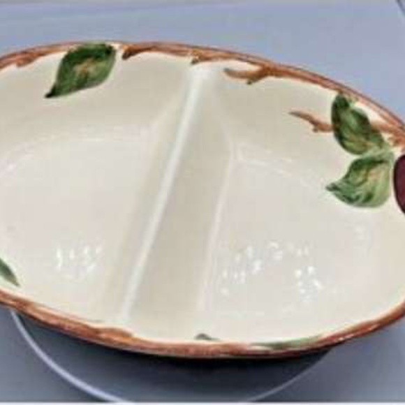 FRANCISCAN "APPLE" COLLECTION 10" DIVIDED VEGETABLE BOWL (USA BACKSTAMP) - Picture 4 of 6